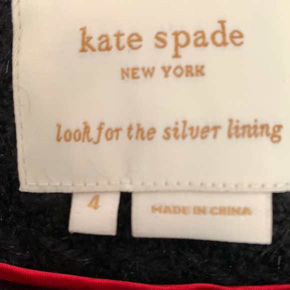 Kate Spade Black Textured Blazer with Bow - Picture 2 of 6